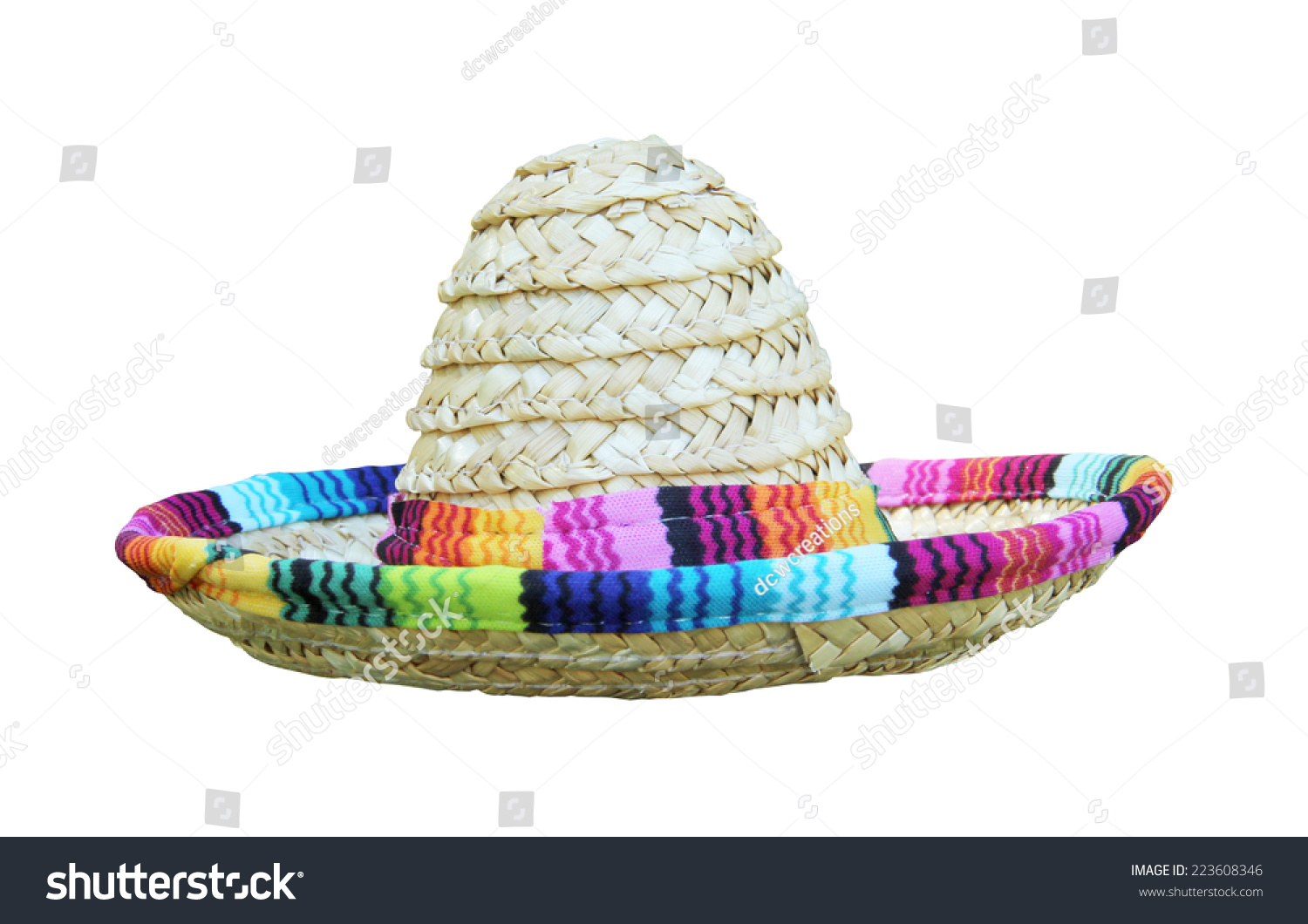 Sombrero Hat Isolated Over White Background Stock Photo 223608346 ...