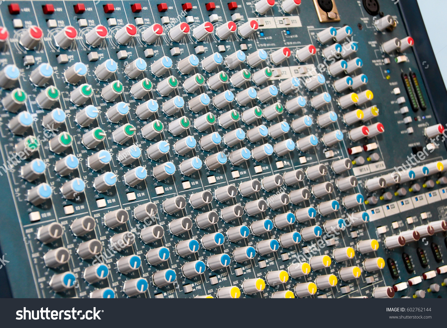 Sound Mixing Console Lots Buttons Knobs Stock Photo Edit Now 602762144