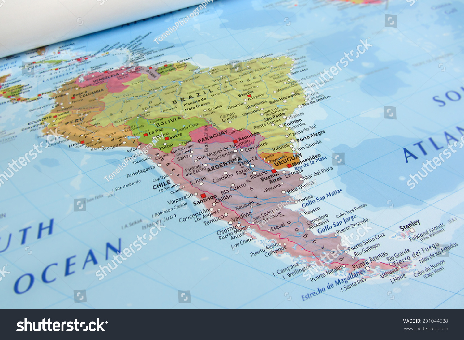 South America Geographical View Geographical View Stock Photo (Edit Now 