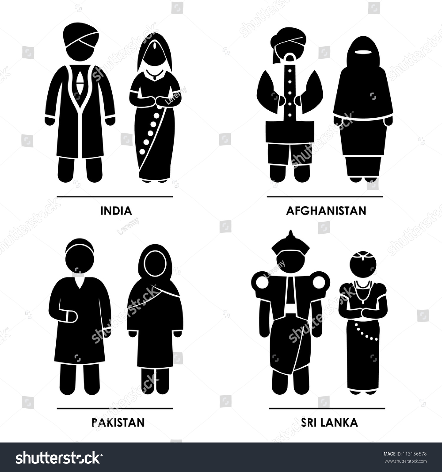 South Asia - India Afghanistan Pakistan Sri Lanka Man Woman People ...