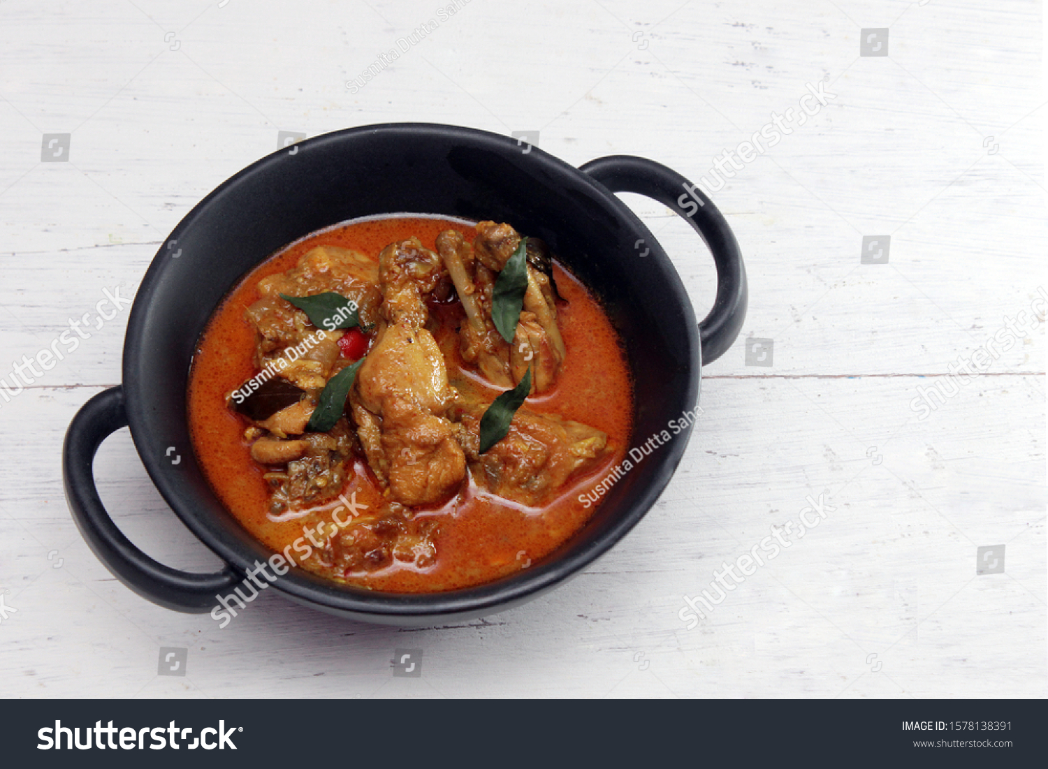 South Indian Style Chicken Curry Curry Stock Photo 1578138391