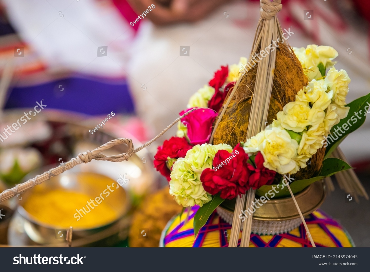 South Indian Tamil Hindu Wedding Ceremony Stock Photo 2148974045 