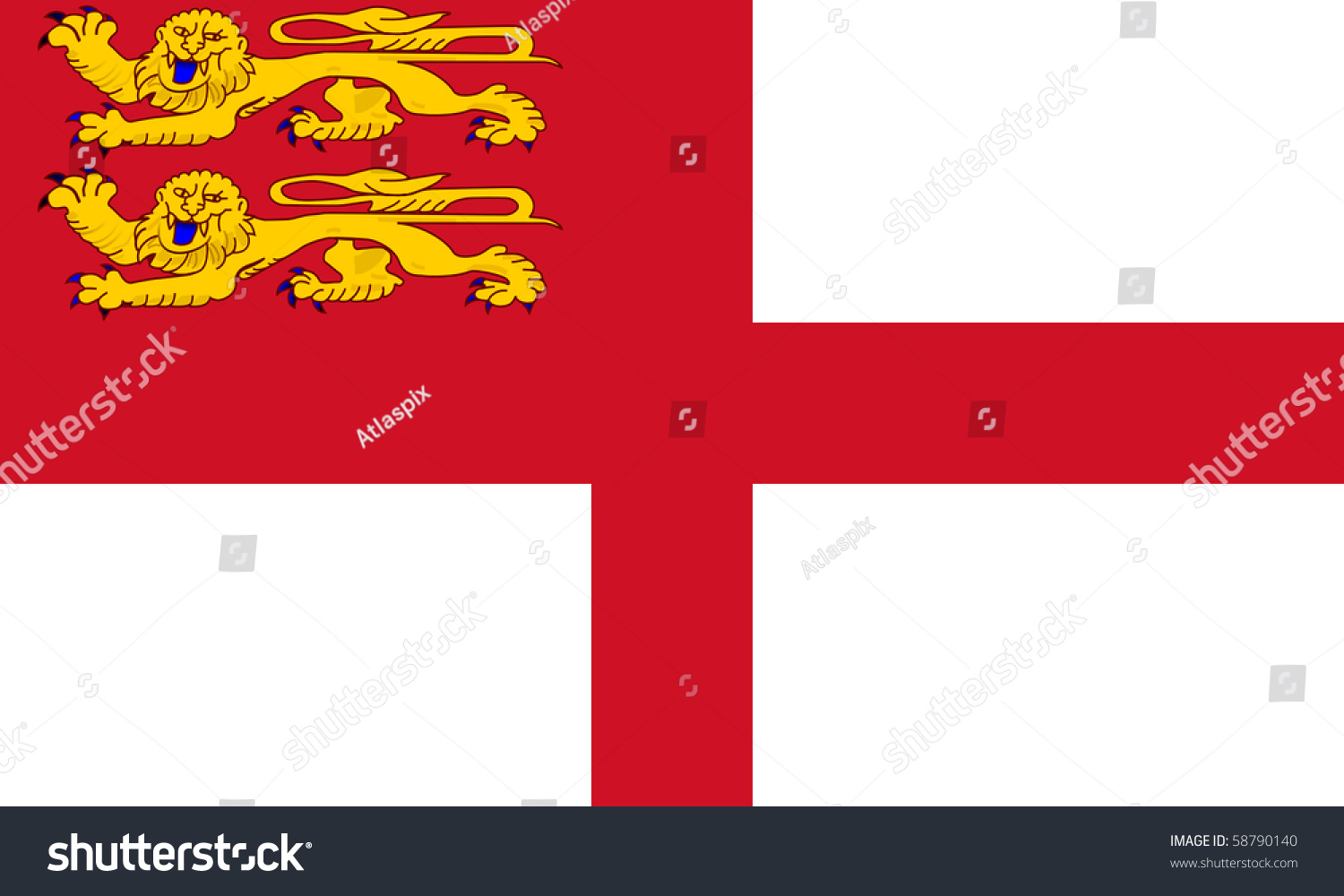 Sovereign State Flag Of Dependent Country Of Sark In Official Colors ...