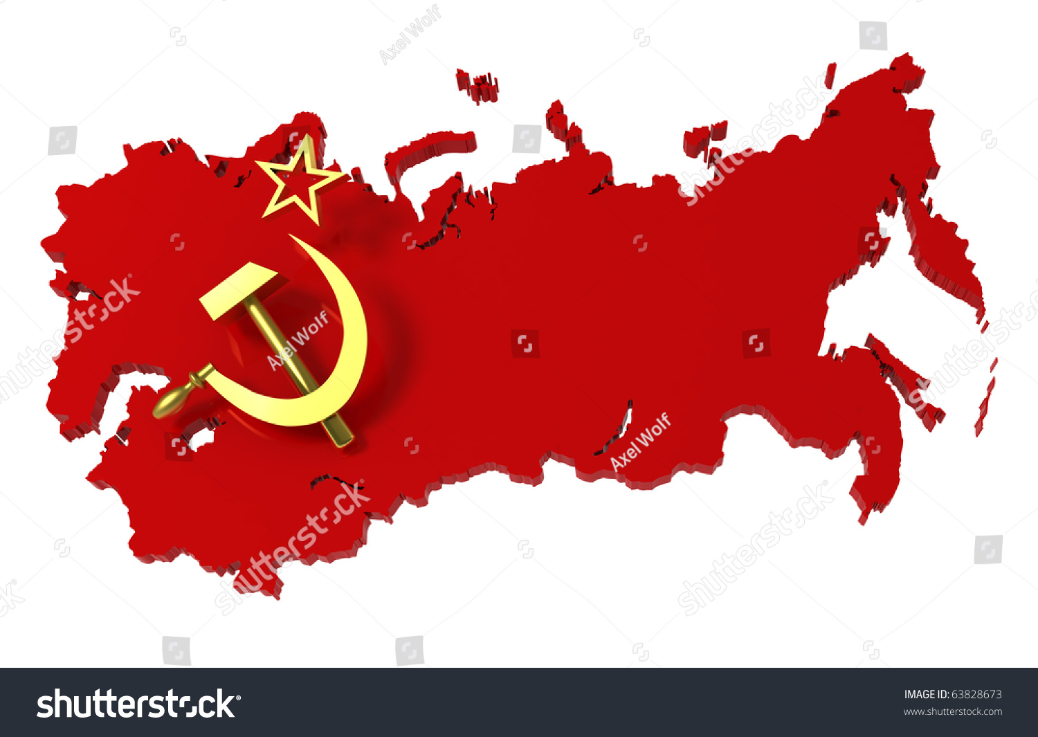 Soviet Union Ussr Map Flag Clipping Stock Illustration 63828673 ...