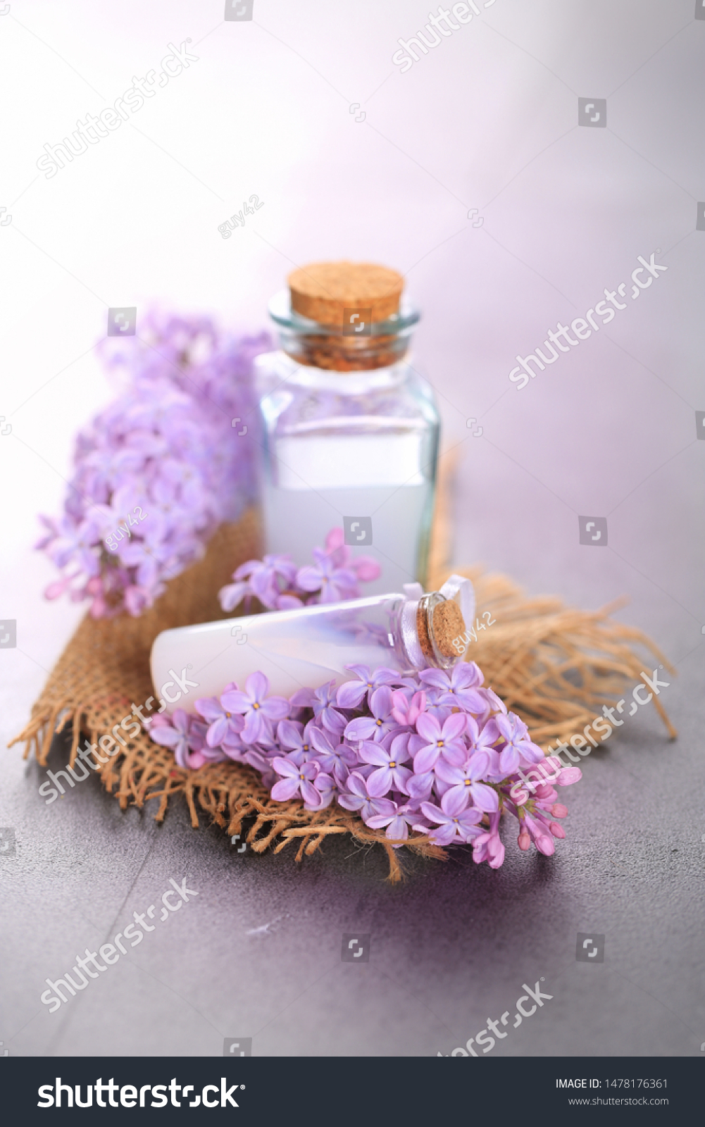 Spa Essential Oil Lilac Flowers Stock Photo Edit Now 1478176361