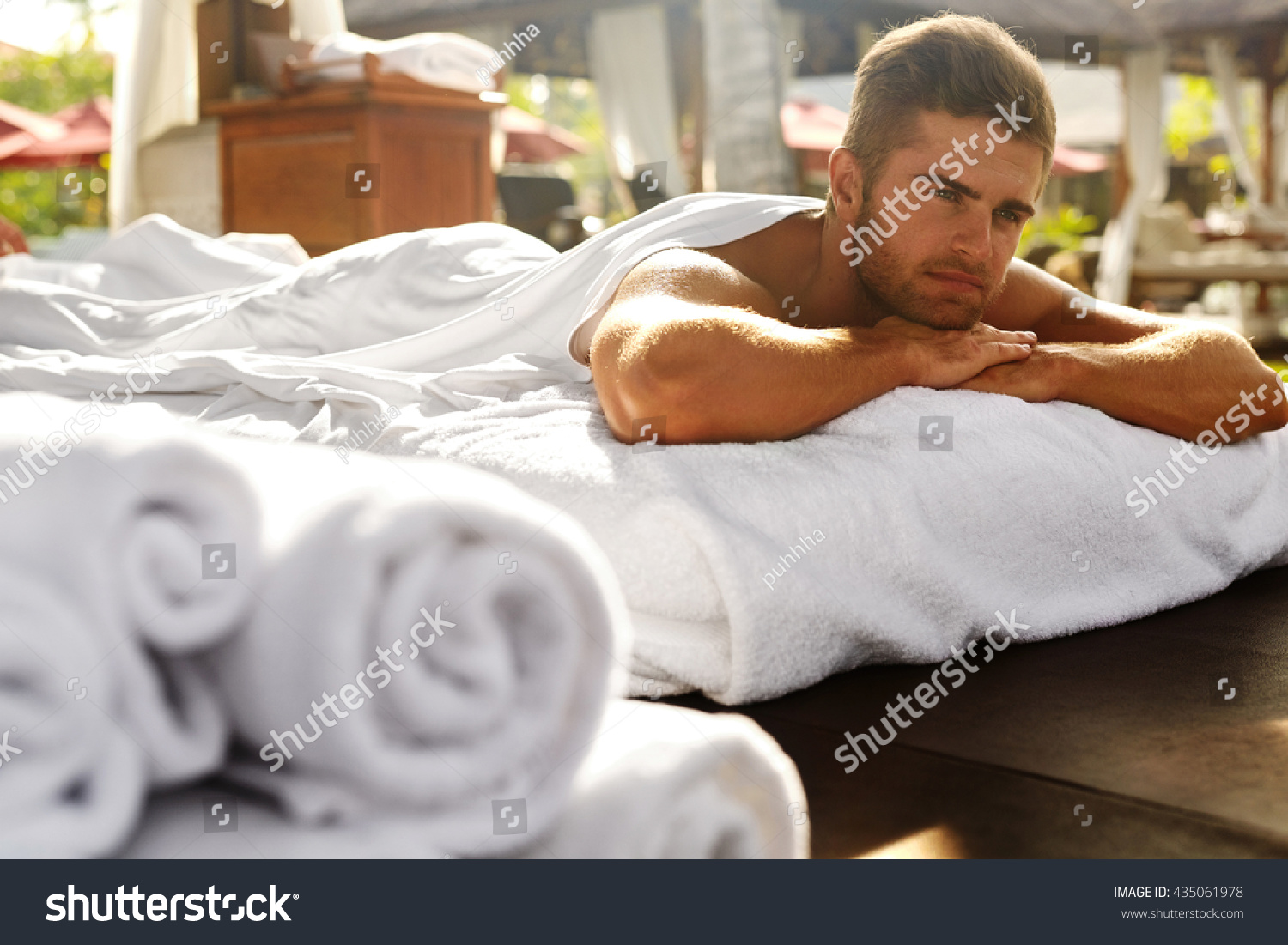 Spa Man Beautiful Healthy Happy Male Stock Photo 435061978 - Shutterstock