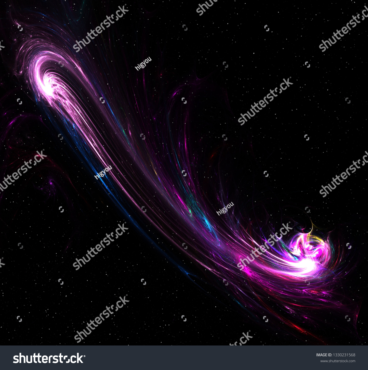 Space Fantasy Color Effect Abstract Galaxy Stock Illustration 1330231568
