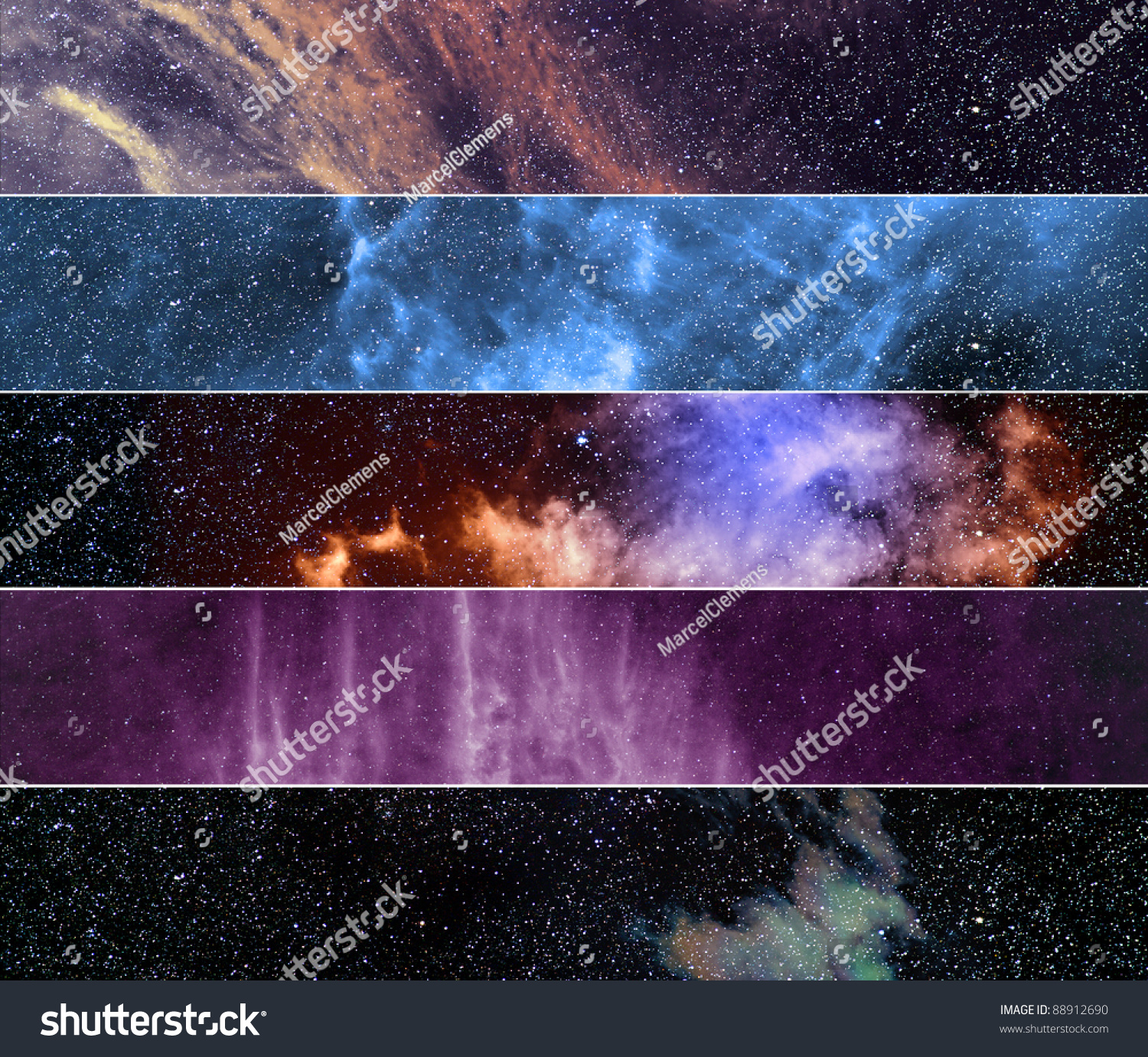 Space Nebula Banners. Stock Photo 88912690 : Shutterstock