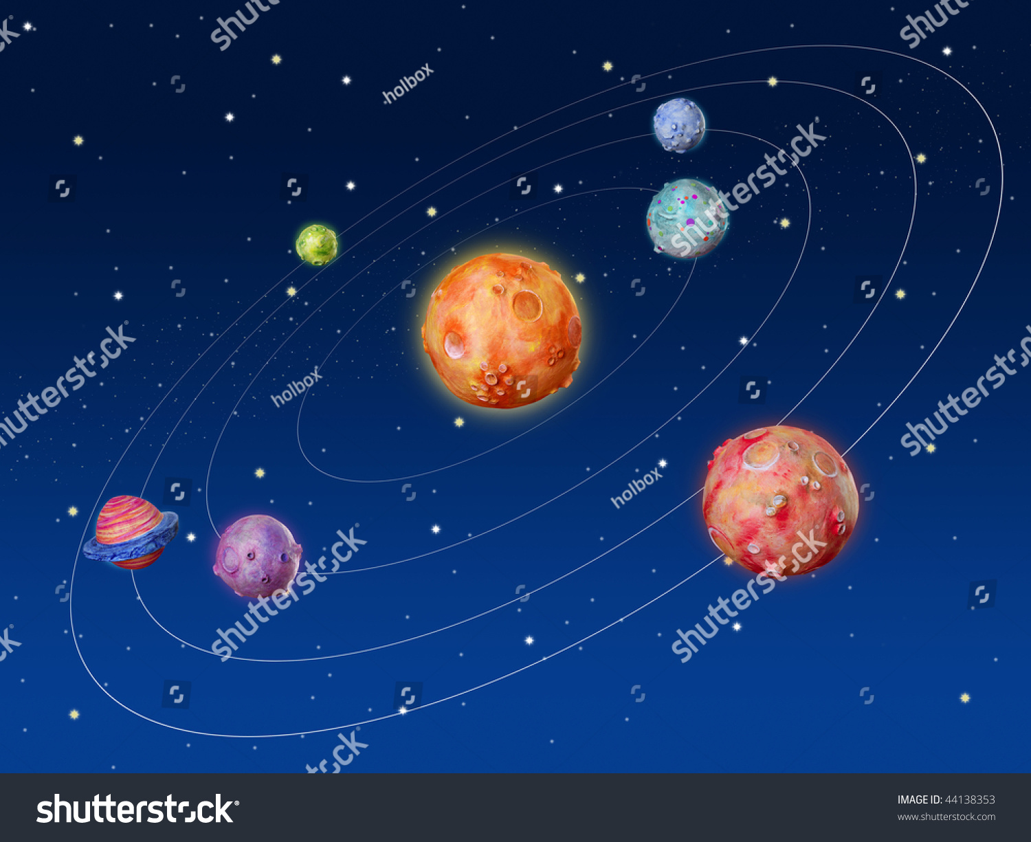 Space Planets Fantasy Handmade Colorful Universe Galaxy [Photo ...