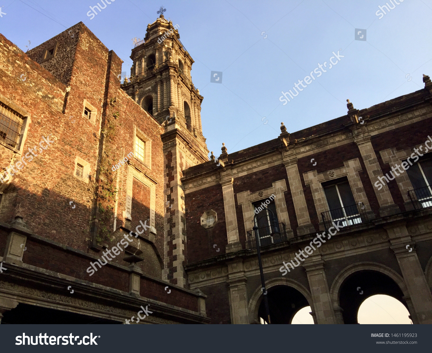 Stock Photo Spanish Colonial Architecture In Mexico City 1461195923 