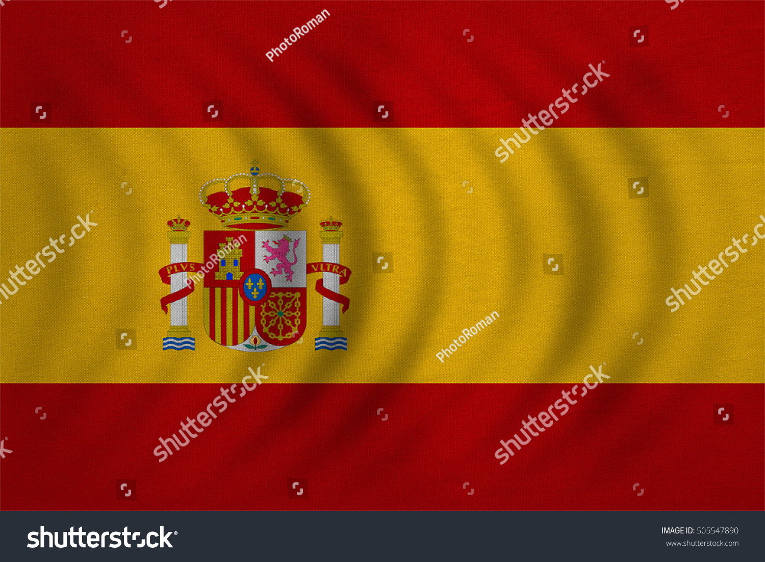 Spanish National Official Flag Patriotic Symbol Stock 