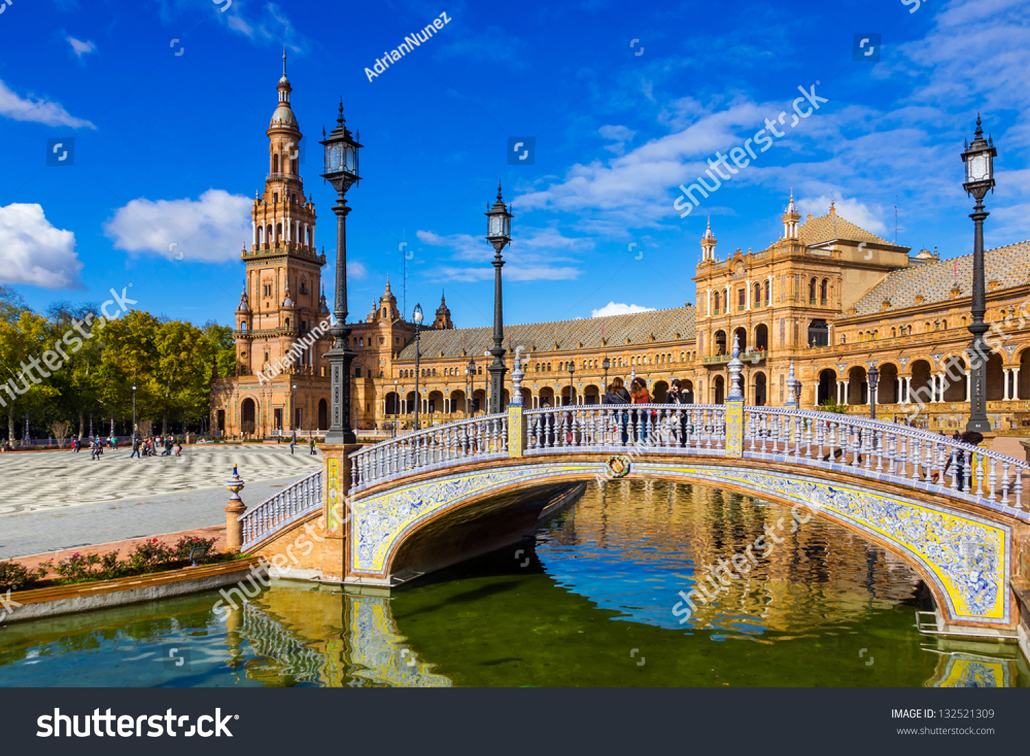 Spanish Square In Sevilla Spain Stock Photo 132521309 Shutterstock