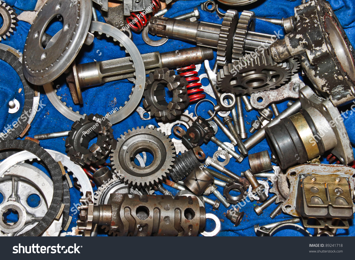 Spare Parts Motorcycle Stock Photo 89241718 : Shutterstock