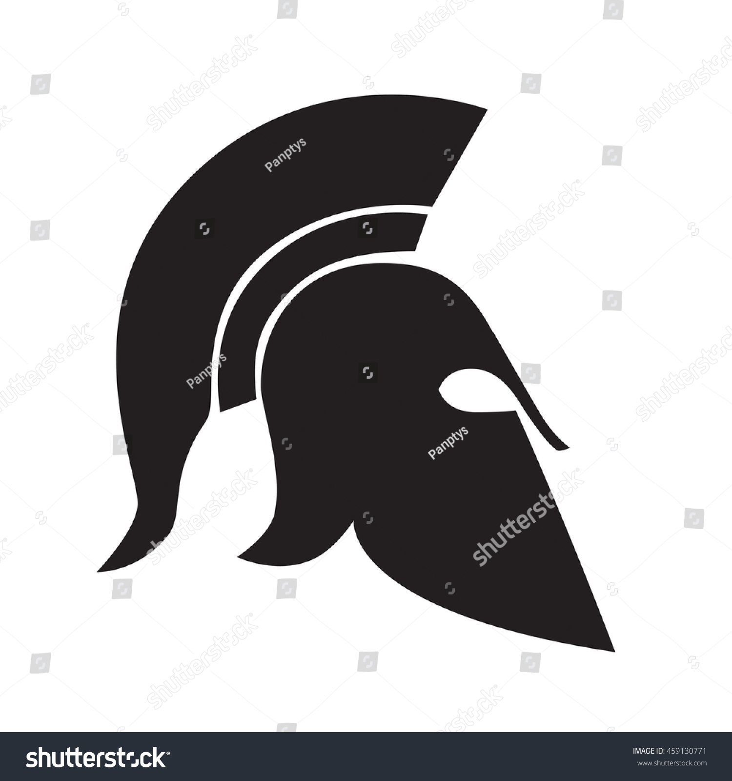 Spartan Soldier Helmet Icon Isolated On Stock Illustration 459130771 ...