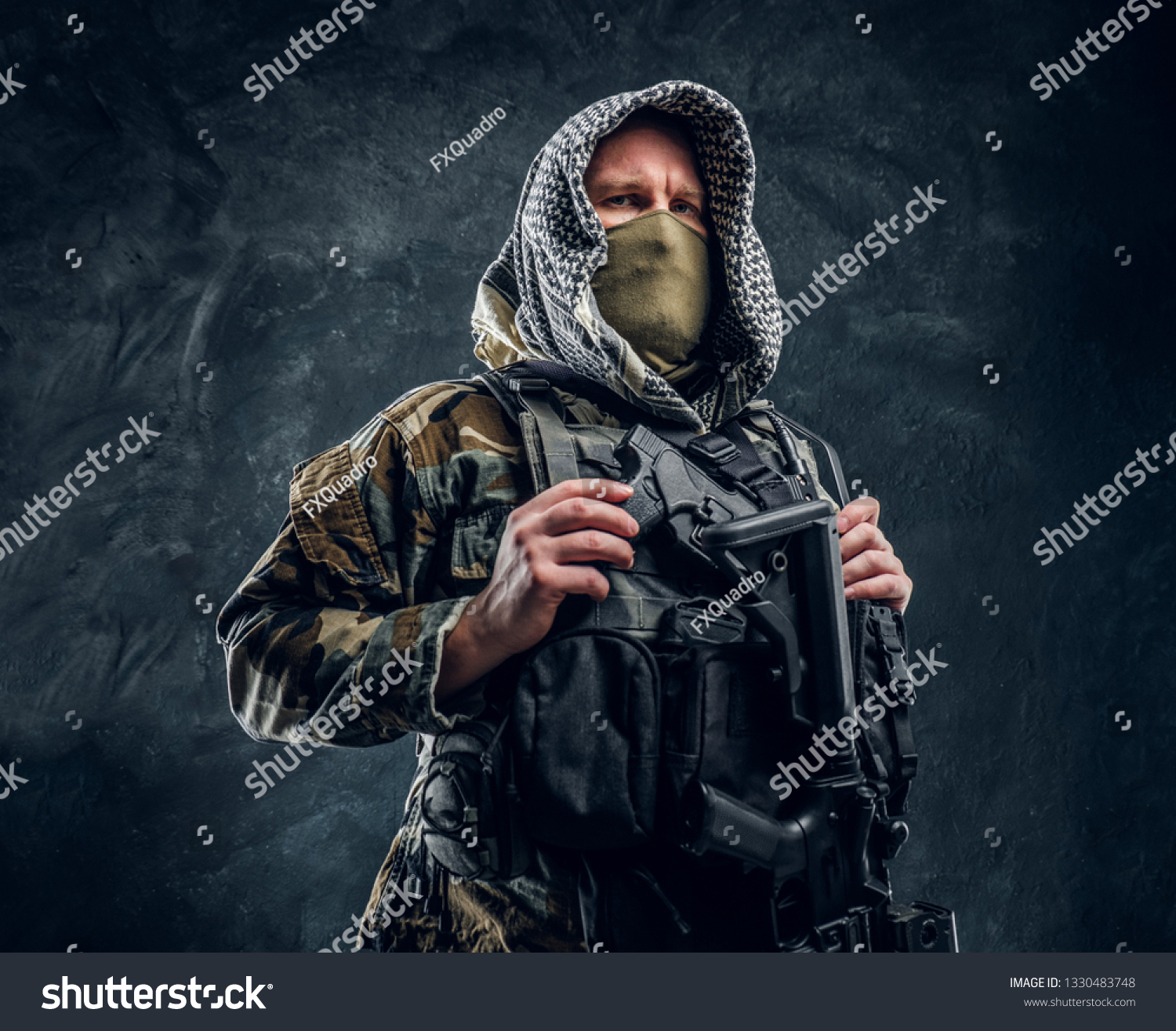 Special Forces Soldier Military Camouflaged Uniform Stock Photo (Edit ...