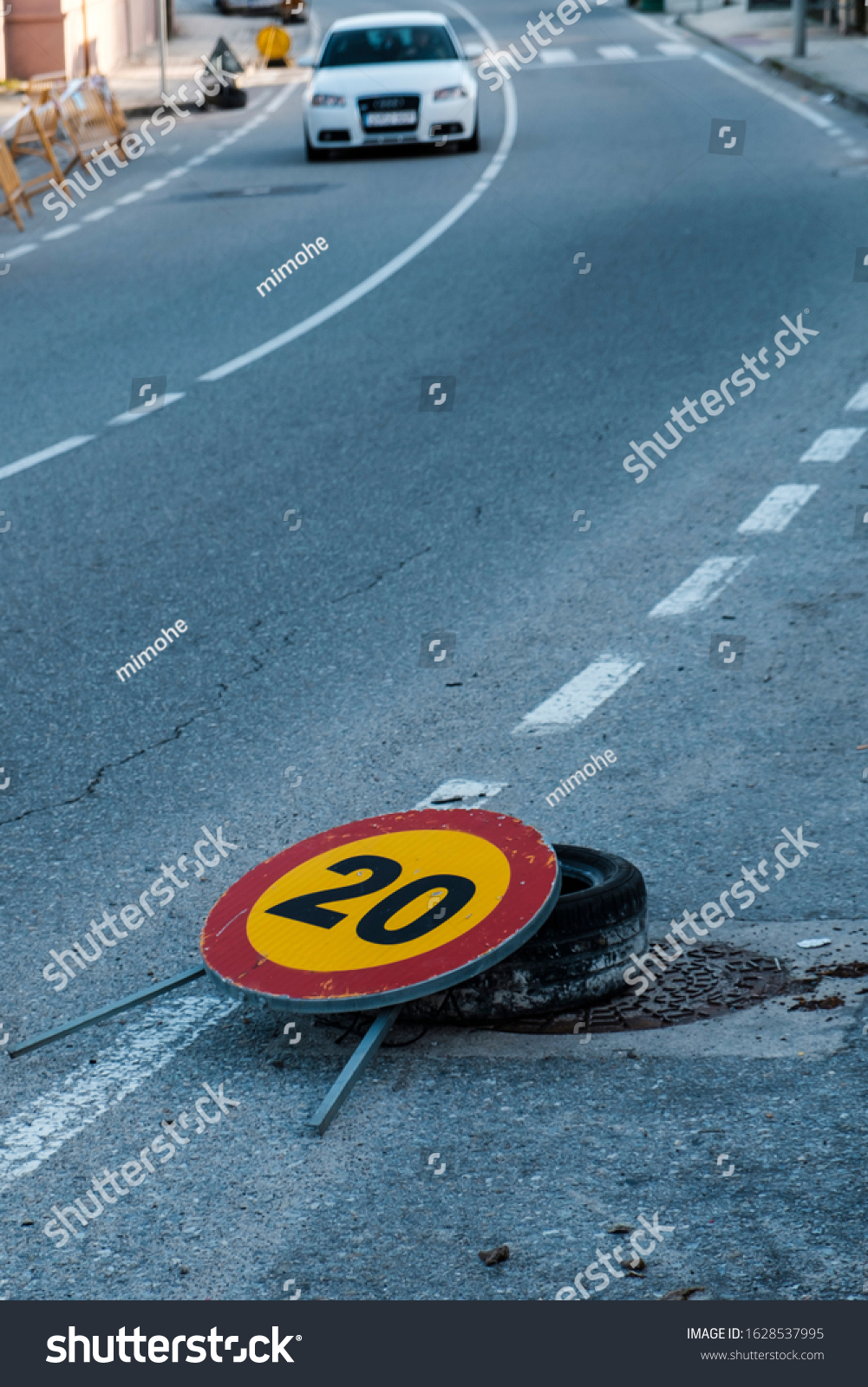 Speed Limit Sign km Per Hour Stock Photo Edit Now