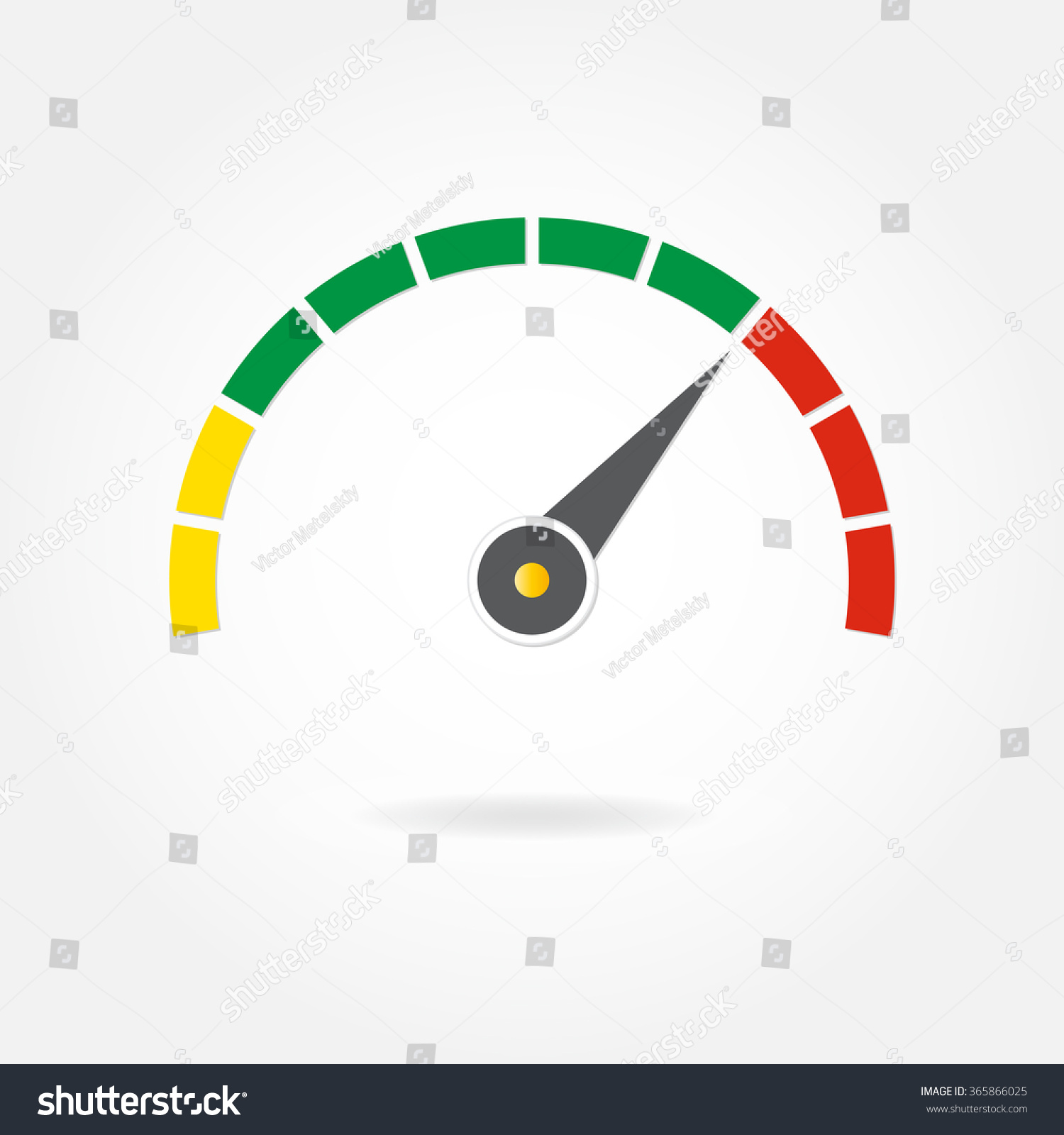 Speedometer Tachometer Icon Infographic Gauge Element Stock ...