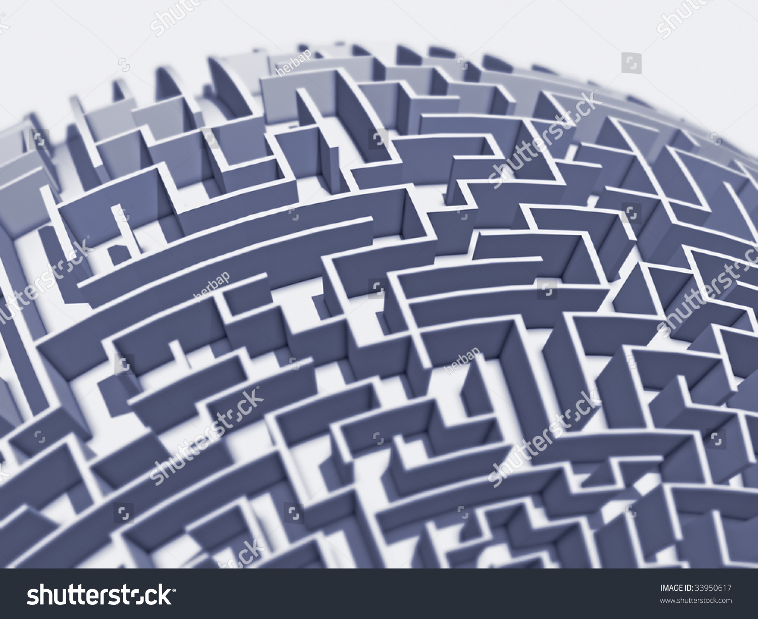 Spherical Labyrinth Stock Illustration 33950617 | Shutterstock