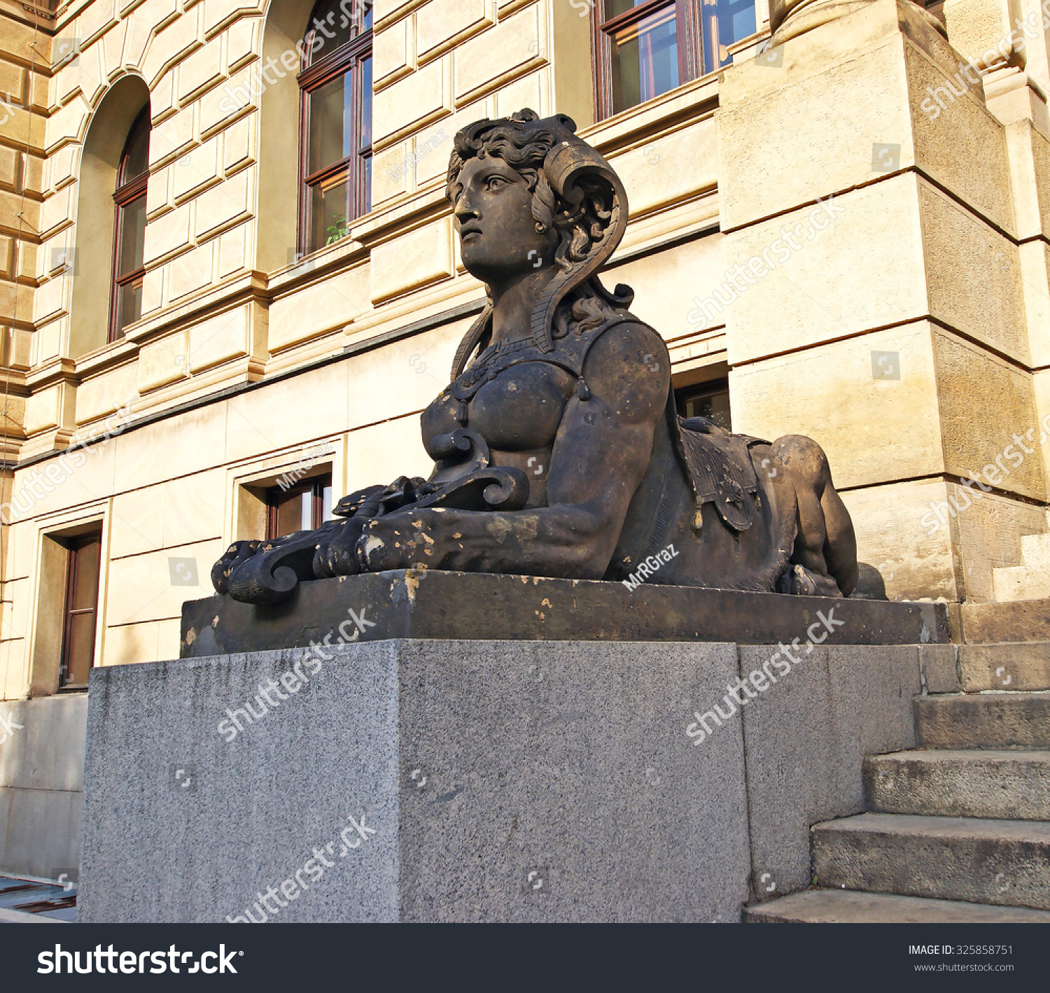 Sphinx Sculpture Entrance Theater Building Stock Photo Edit Now