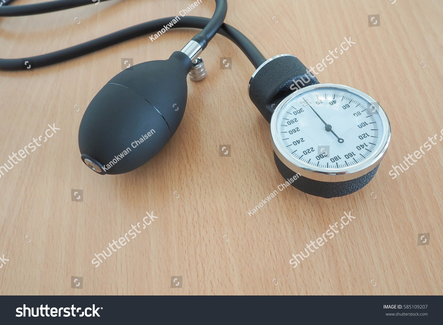 Sphygmomanometer Used Check Blood Pressure On Stock Photo 585109207