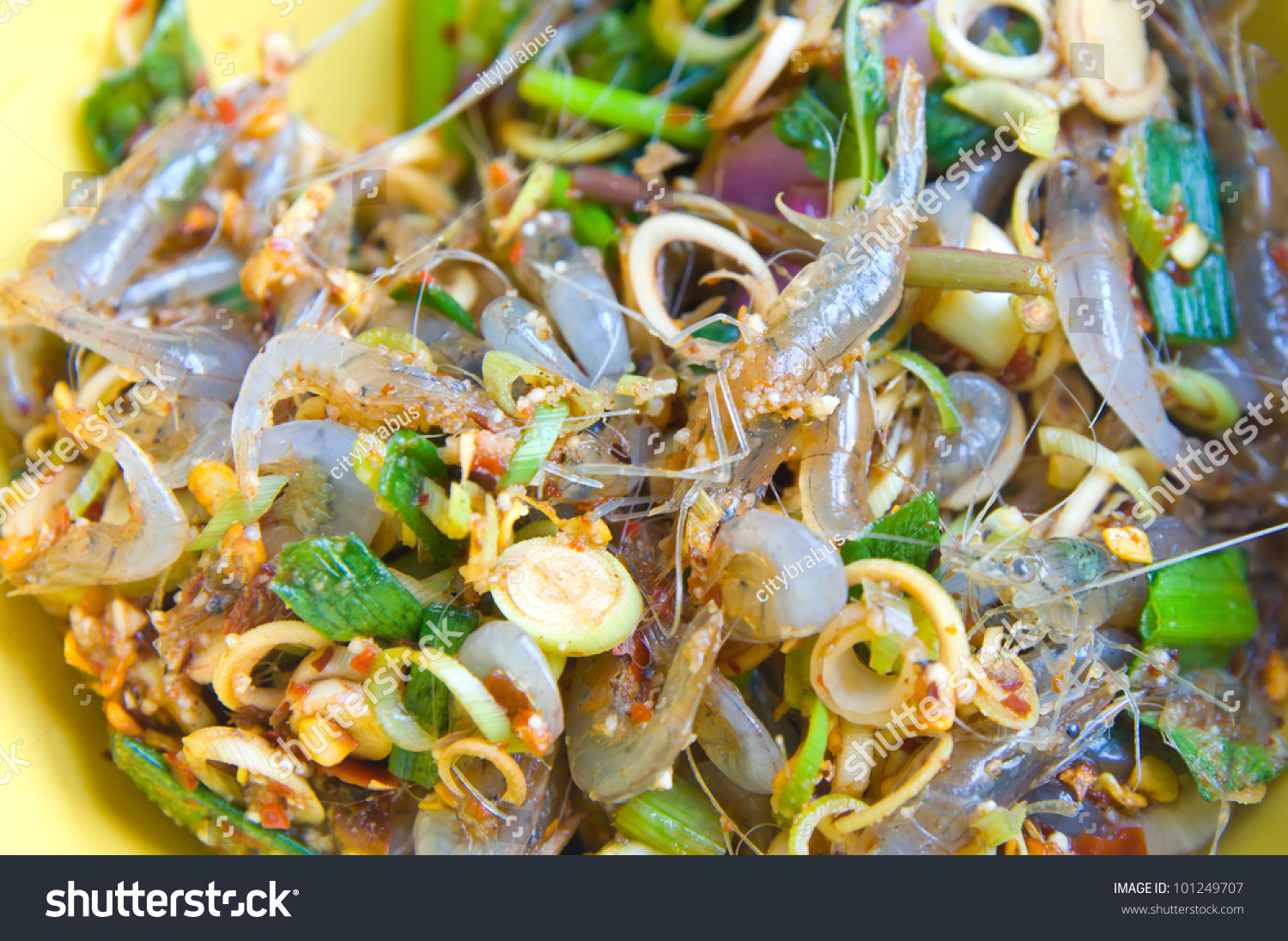 Spicy Kungten Food Thailand Shrimps Alive Stock Photo Edit Now 101249707