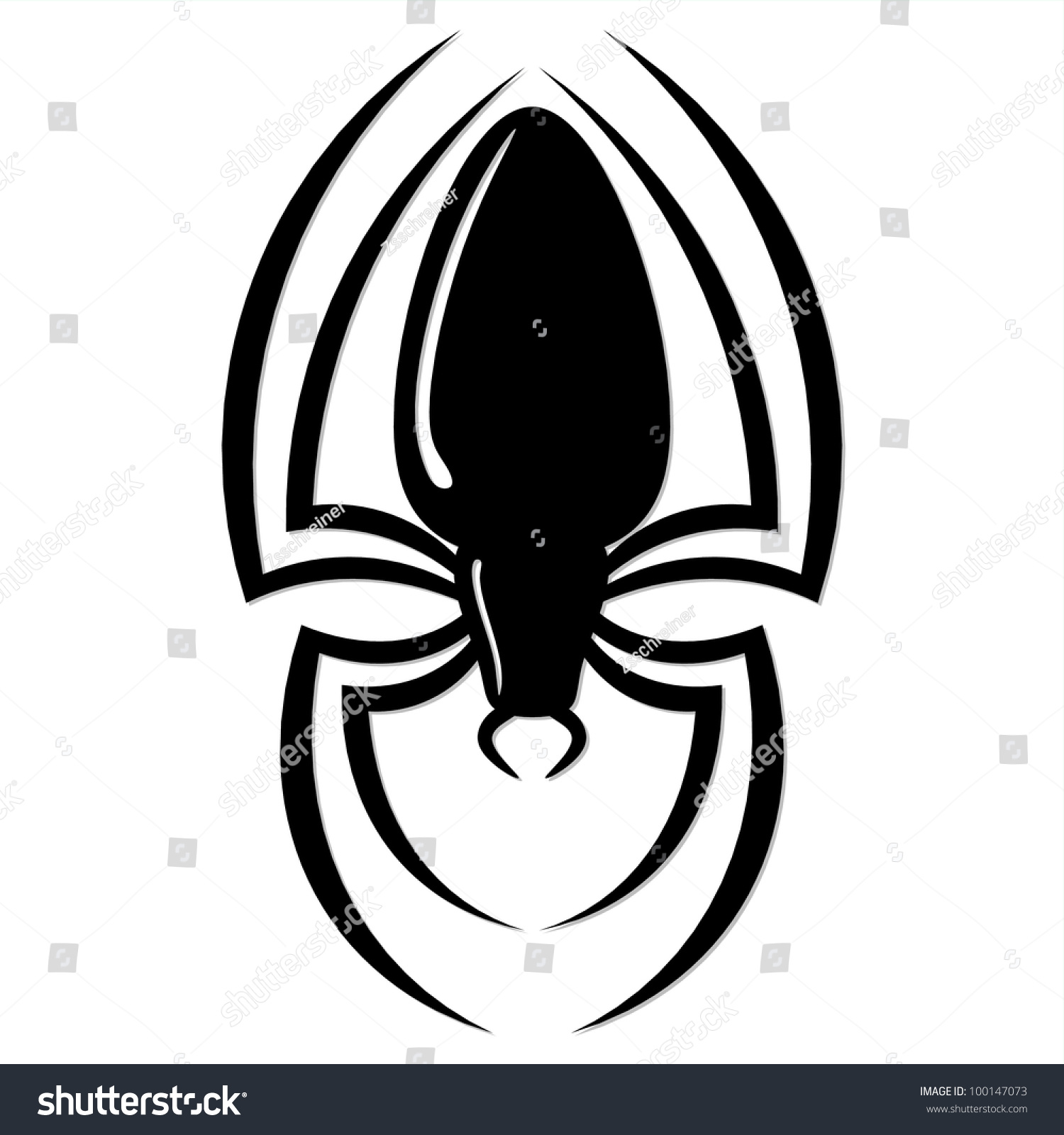 Spiderblack White Illustration Stock Illustration 100147073 - Shutterstock