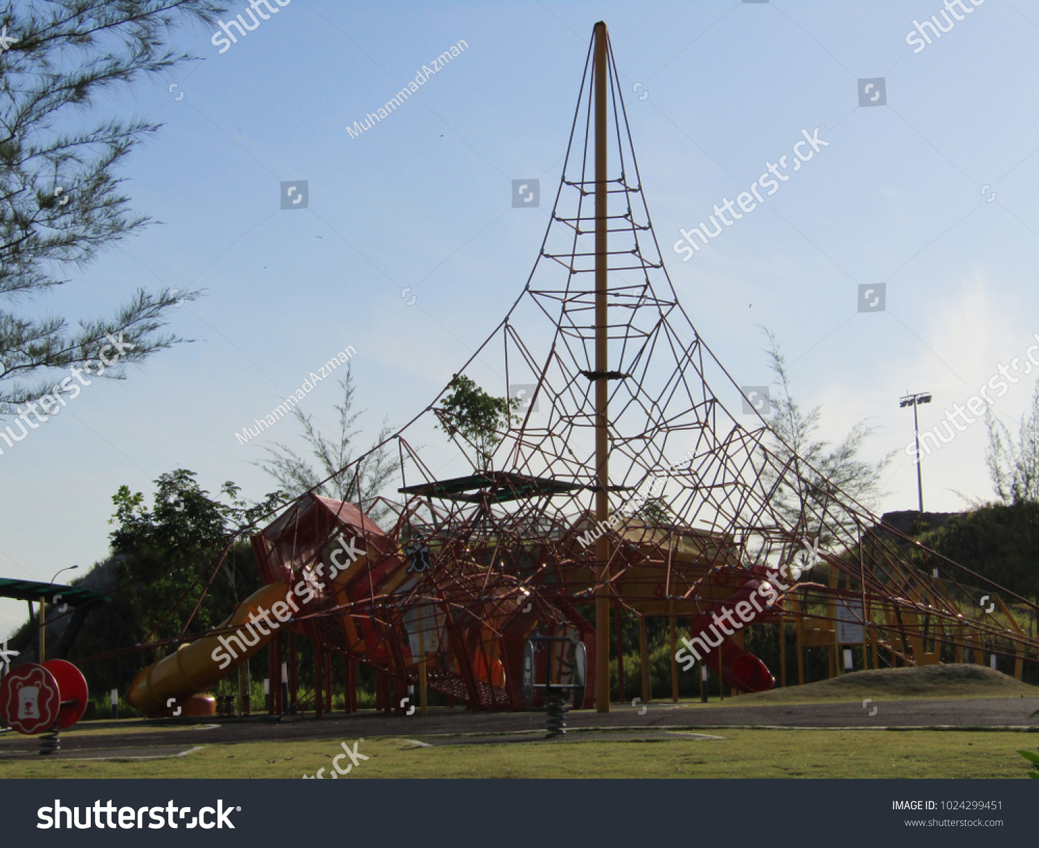 Spider Pyramid Climbing Net Rope On Stock Photo Edit Now