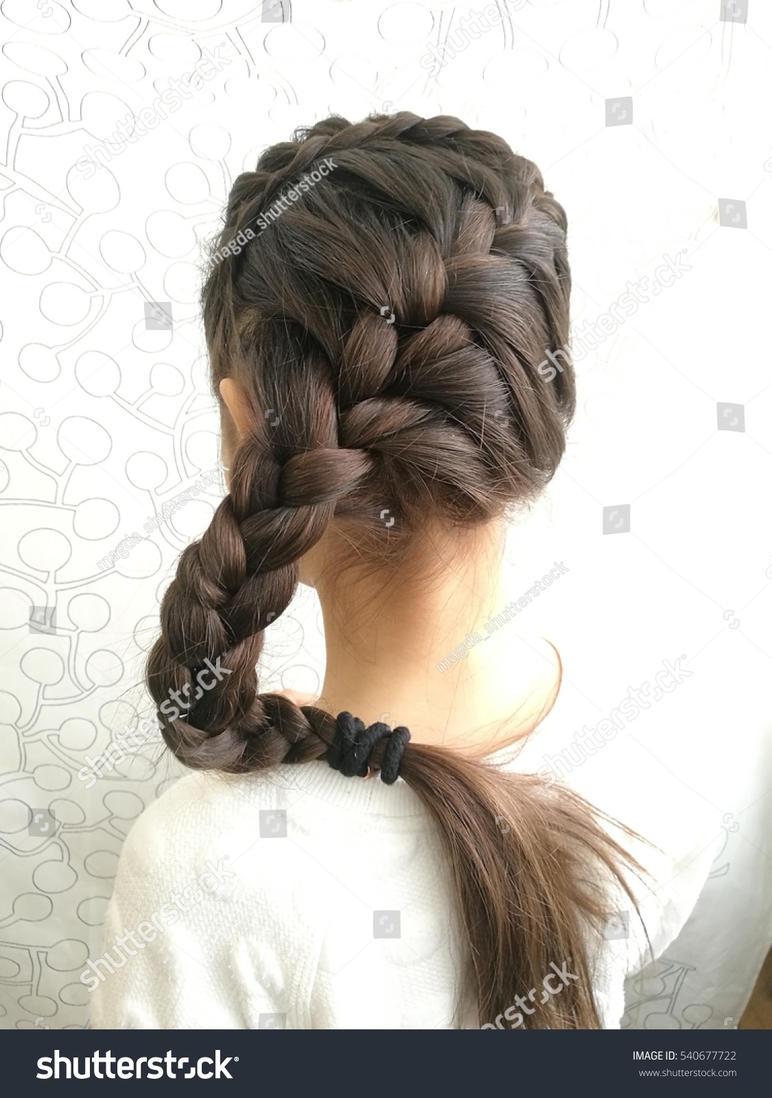 Spikelets on long hair Spikelets on long hair
