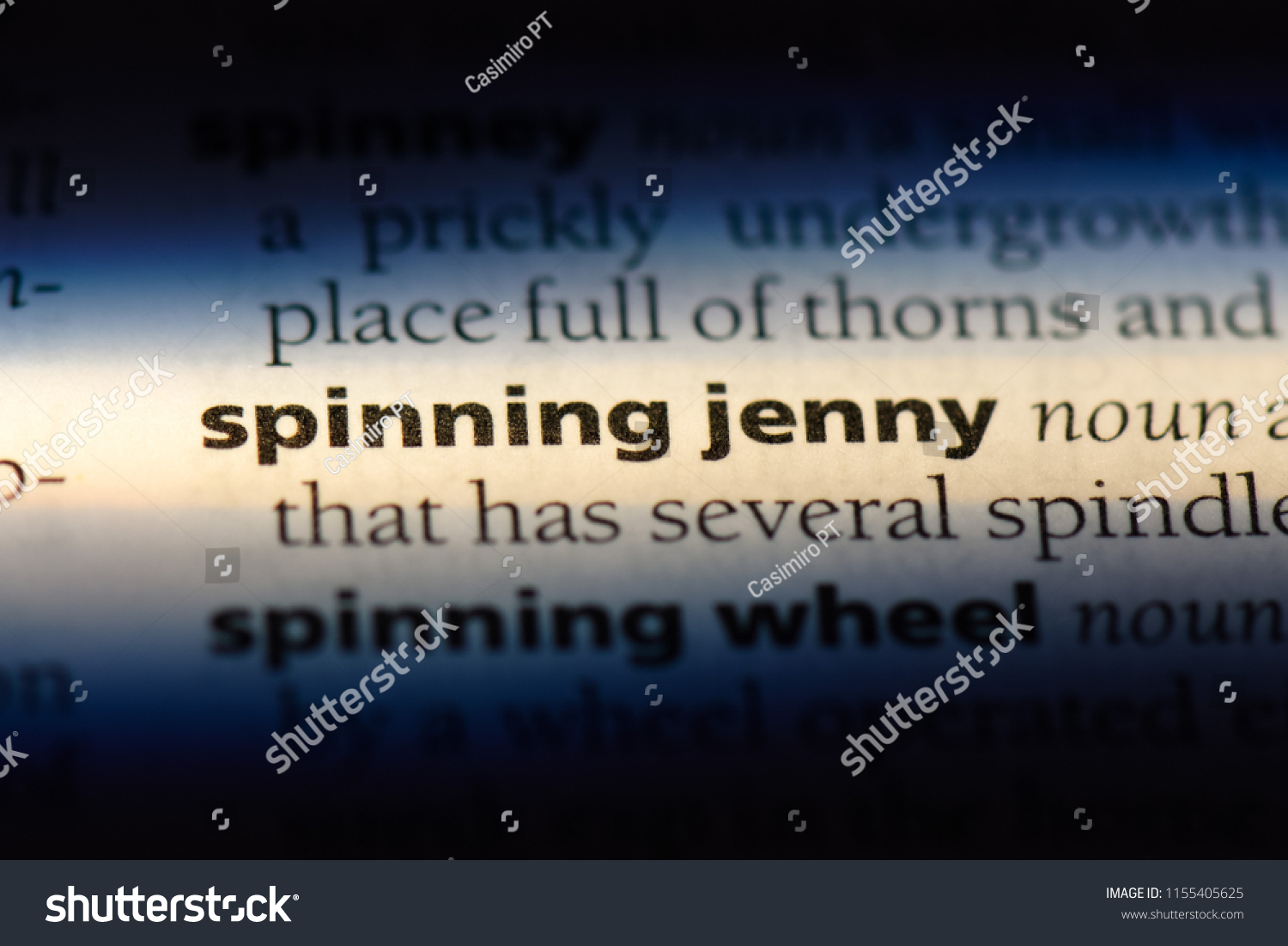 spinning-jenny-word-dictionary-spinning-jenny-stock-photo-1155405625