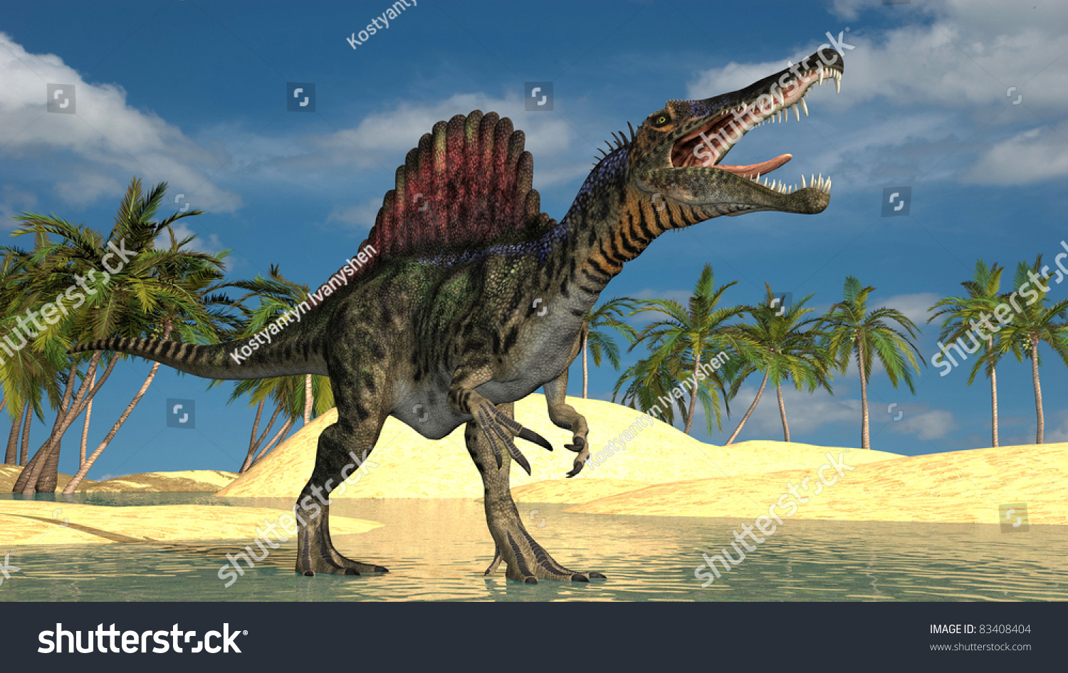 spinosaurus in water