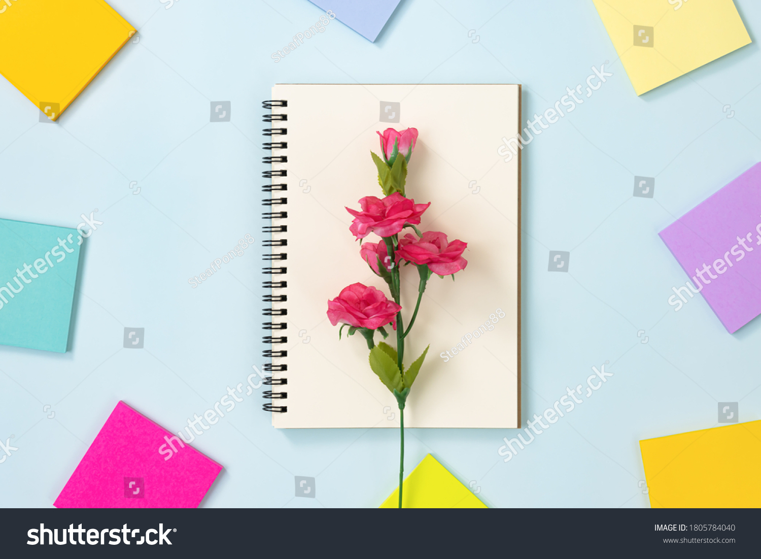 Spiral Notebook Spring Notebook Unlined Type Stock Photo 1805784040 ...