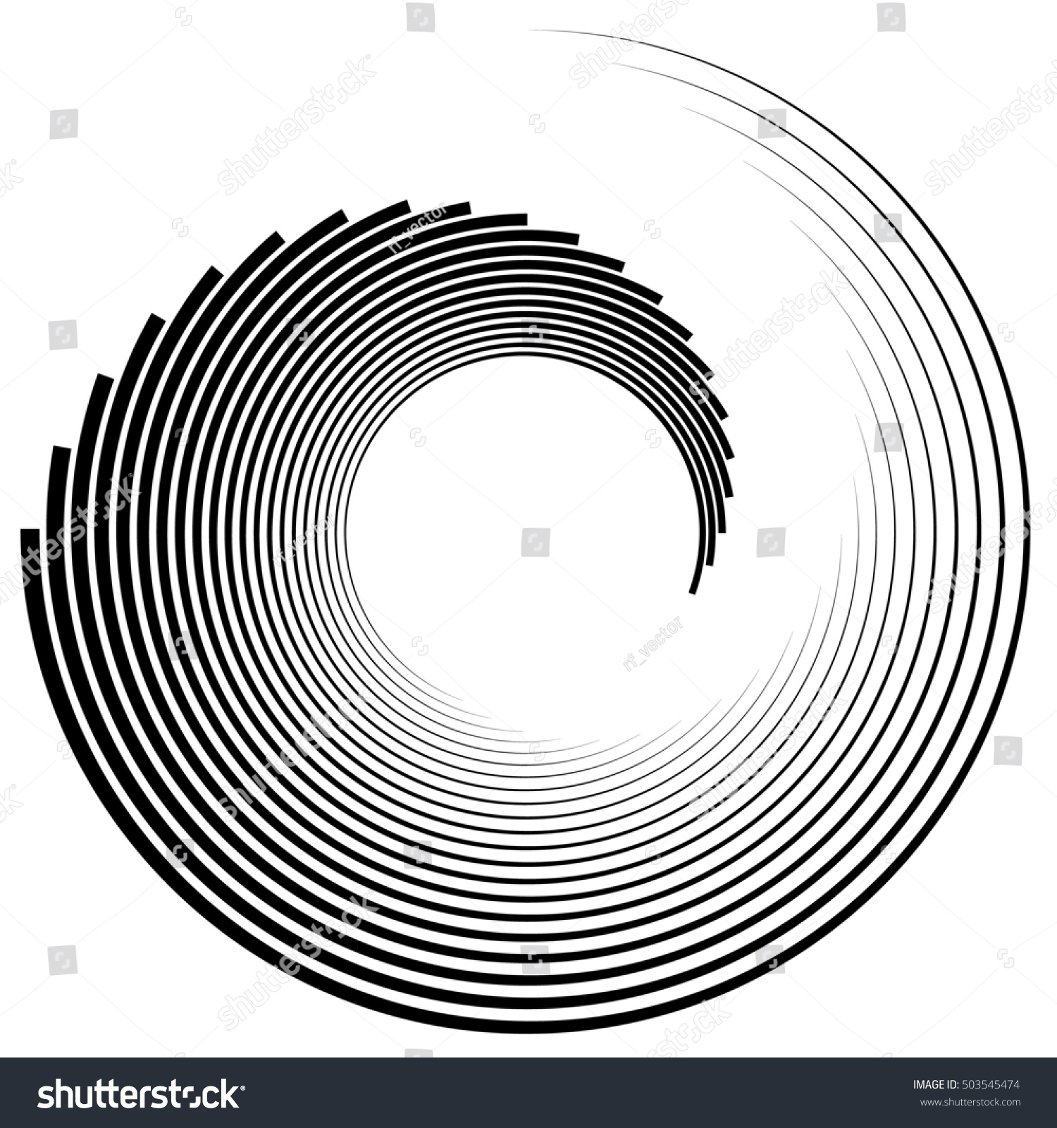 Spiral Vortex Shape Element Inward Spiral Stock Illustration 503545474 ...