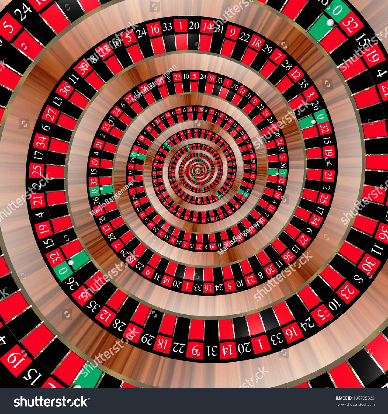 Spiral Roulette Numbers Symbolizing Bad Luck Stock Illustration