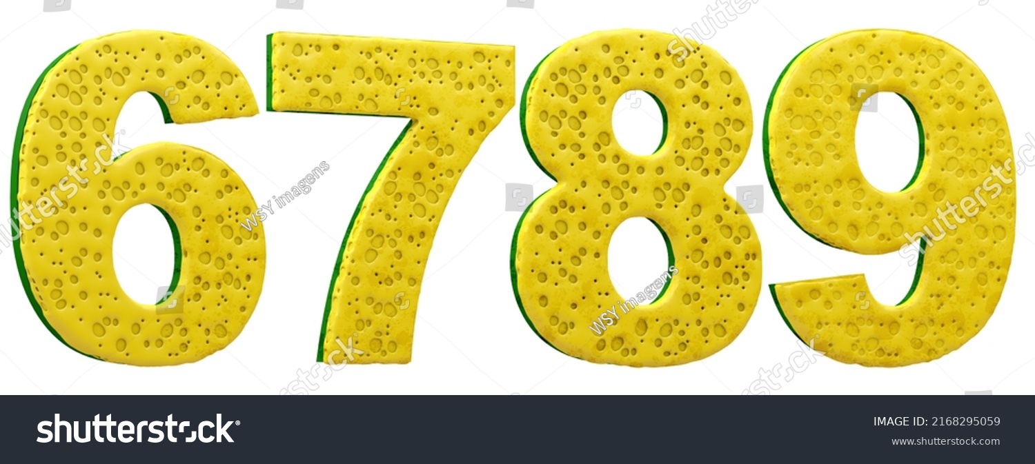 sponge-alphabet-numbers-6-7-8-stock-illustration-2168295059-shutterstock