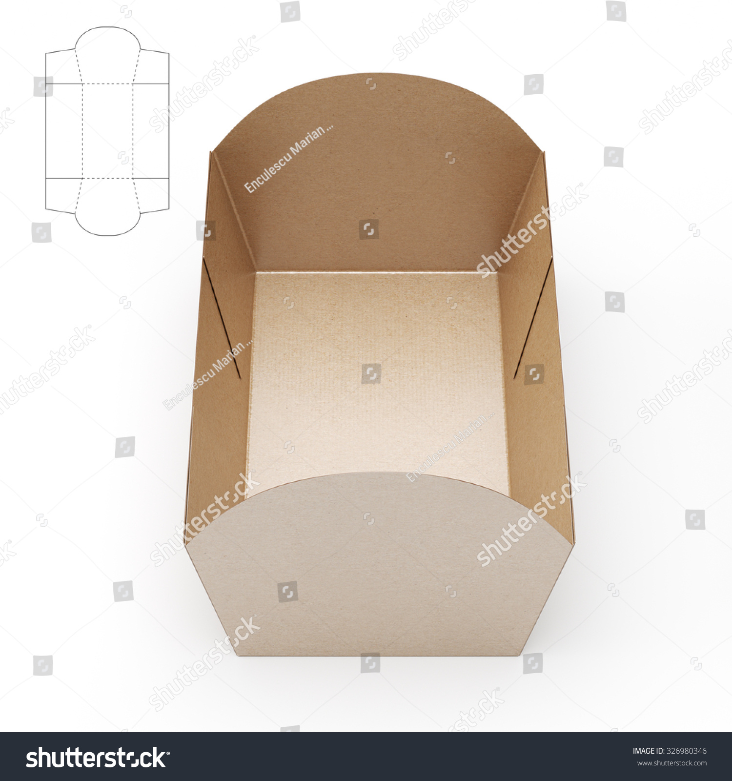 Sponge Cake Tray Box Die Line Stock Illustration 326980346 - Shutterstock