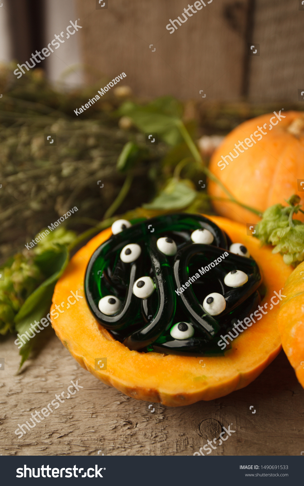 Spooky Halloween Party Food Gummy Jelly Stock Photo Edit Now 1490691533