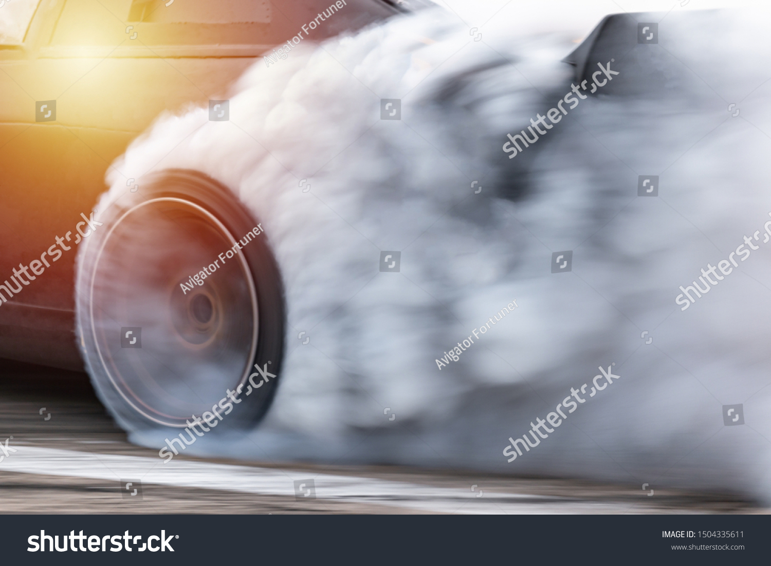 Sport Car Wheel Drifting Car Drifting Stock Photo (Edit Now) 1504335611