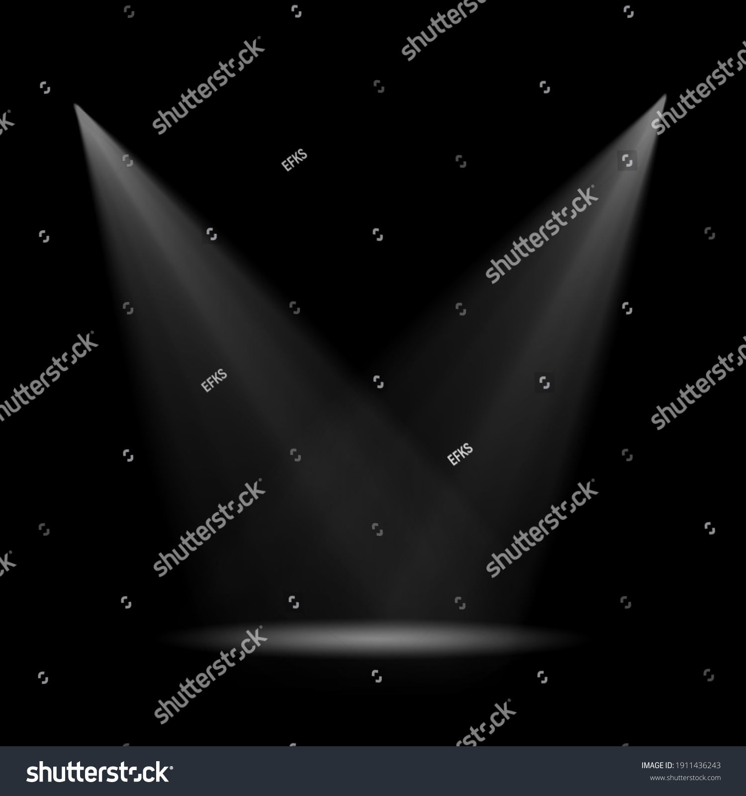 Spotlight On Black Background Illustration Stock Illustration ...