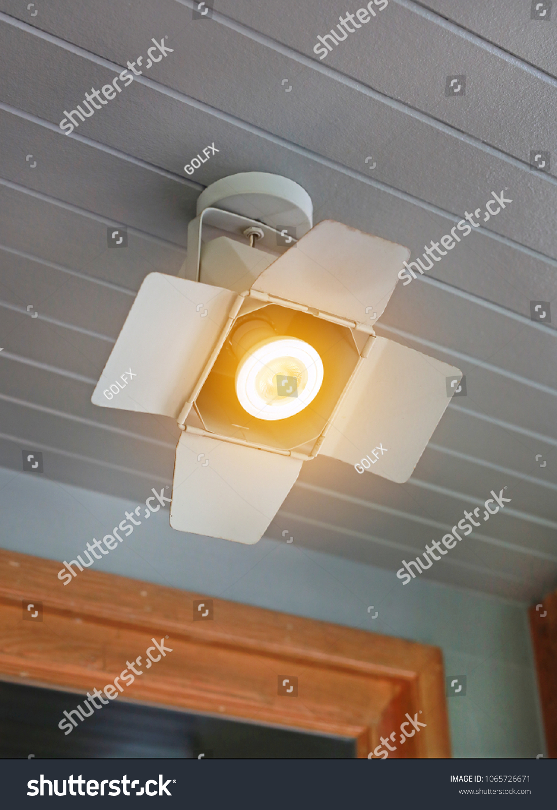 Spotlights Switch On Hanging Ceiling Stock Photo 1065726671 | Shutterstock