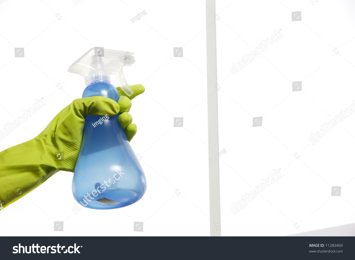 Spraying Window Cleaner On Glass Spray Stock Photo Edit Now