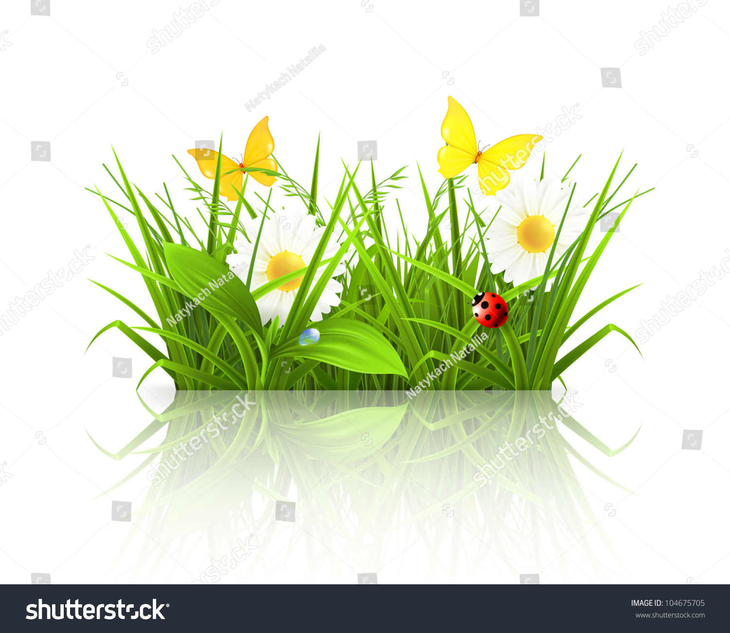 Spring Grass Bitmap Copy Stock Illustration 104675705 | Shutterstock