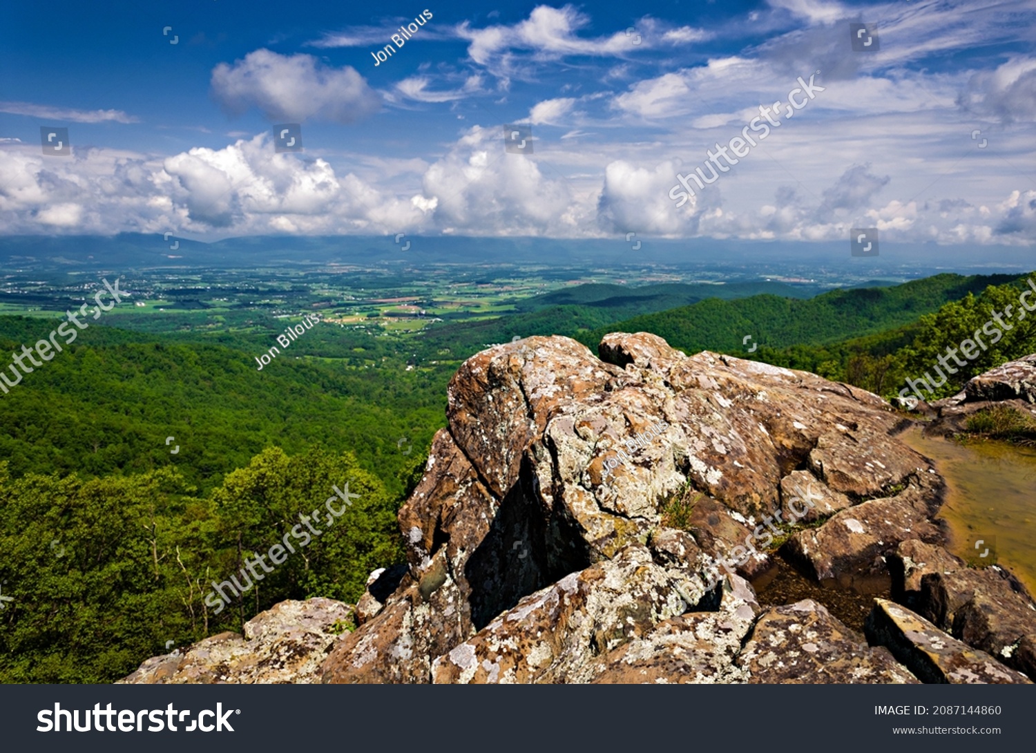 4 189 Skyline Drive Virginia Images Stock Photos Vectors Shutterstock   Stock Photo Spring View Of The Shenandoah Valley From Franklin Cliffs Overlook Along Skyline Drive In 2087144860 