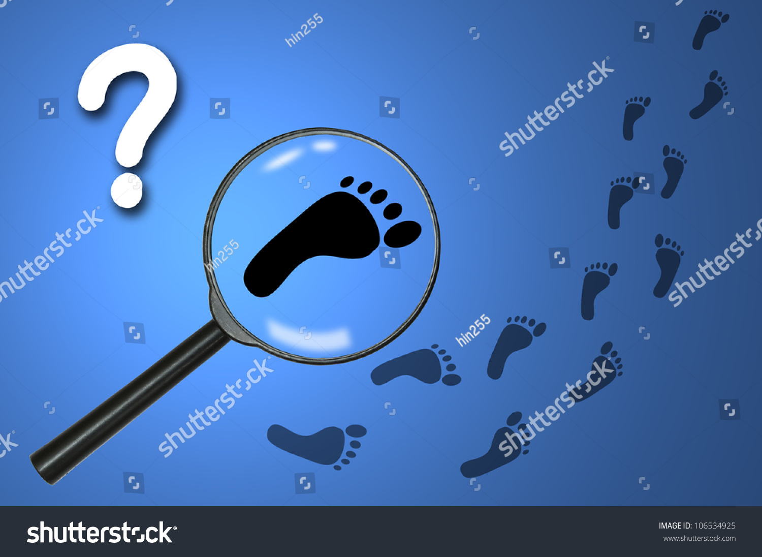 Spy Visual With Magnifying Glass Stock Photo 106534925 : Shutterstock