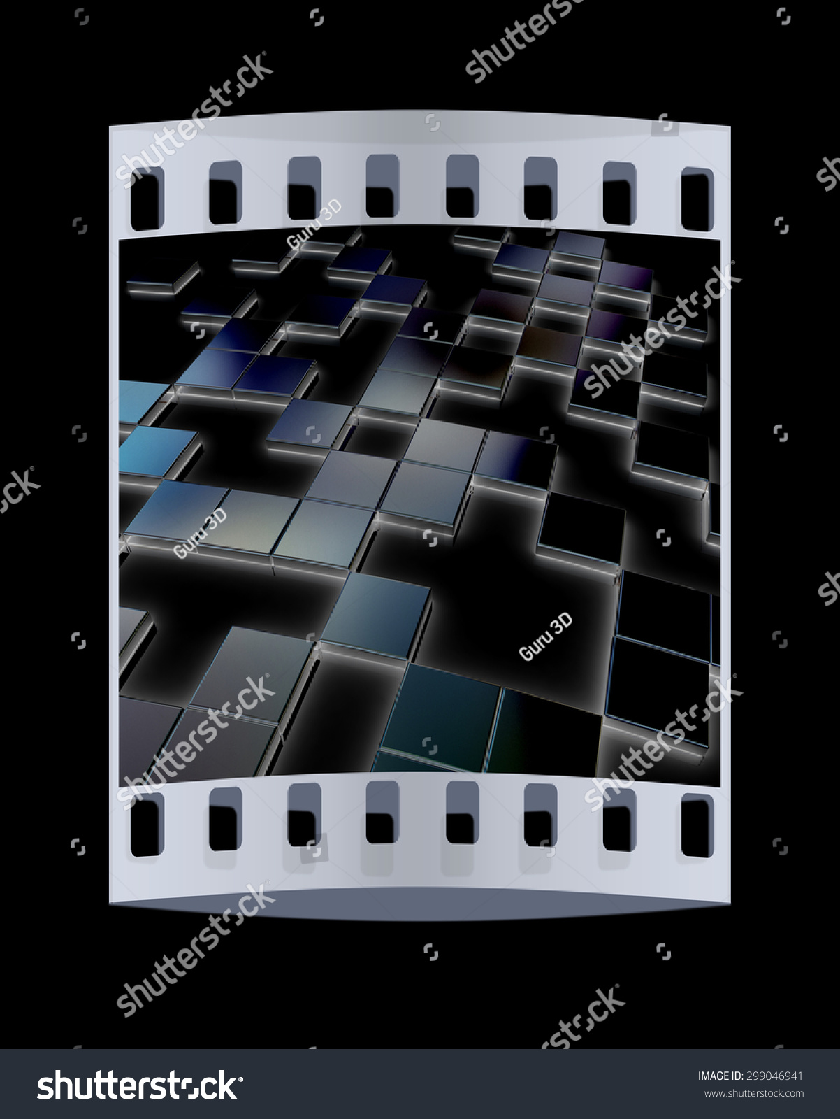 Square Frame Background Design Concept Film Stock Illustration