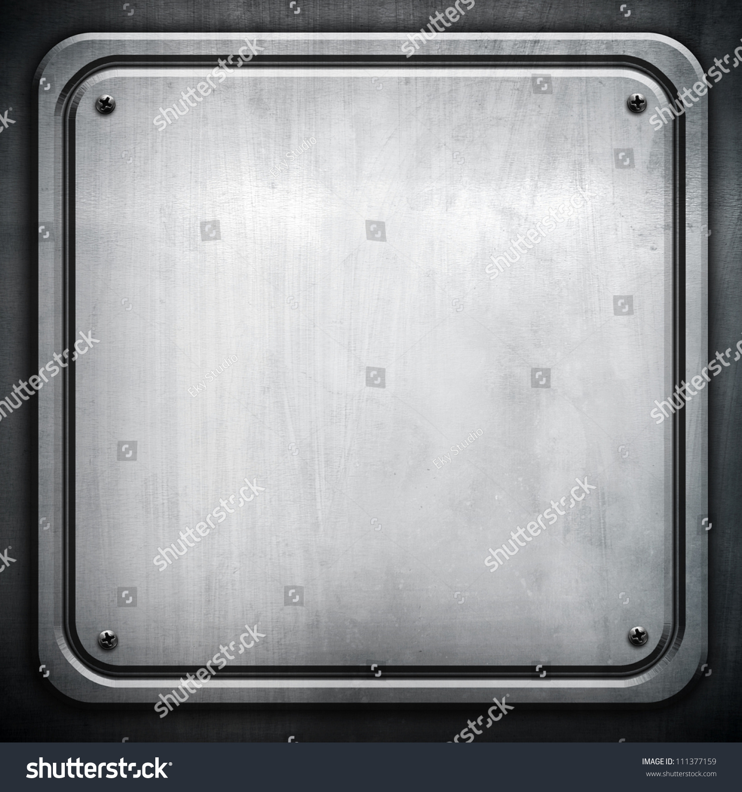 Square Metal Plate Stock Photo 111377159 : Shutterstock