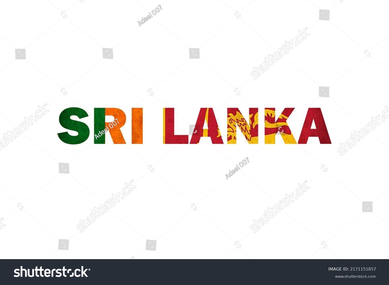 Sri Lanka Text Filled Sri Lankan Stock Illustration 2171151857 ...