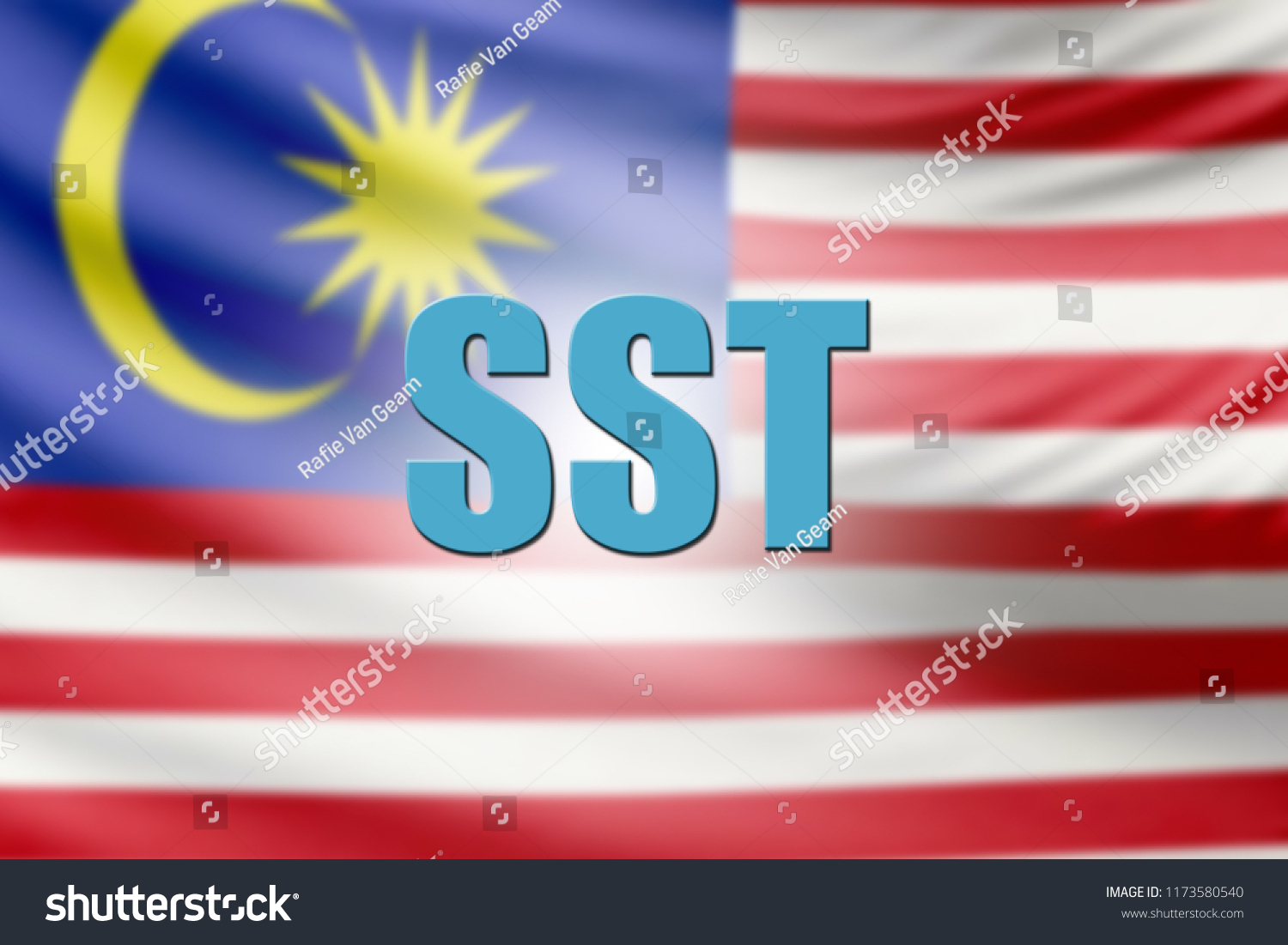 Sst Sales Services Tax Words Blurred Stock Illustration 1173580540