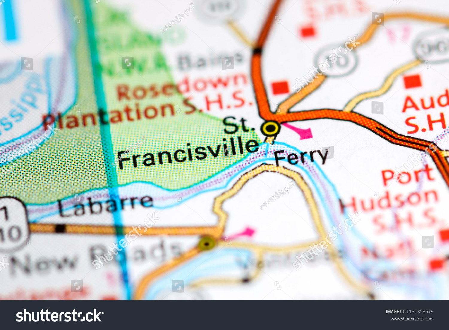 St Francisville La Map St Francisville Louisiana Usa On Map Stock Photo 1131358679 | Shutterstock