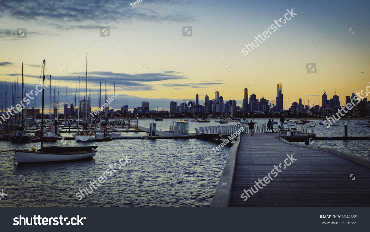 St Kilda Pier Sunset Boats Yacht Stock Image Download Now