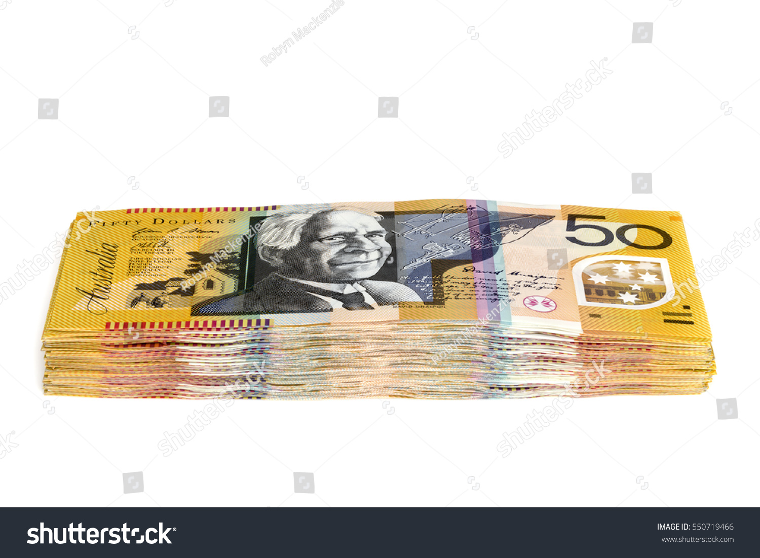  White Classic  Template Design Featuring Stack of Australian Money